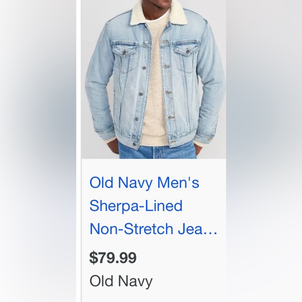 Old Navy Denim Sherpa Jacket